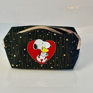 Snoopy Black & Gold makeup bag